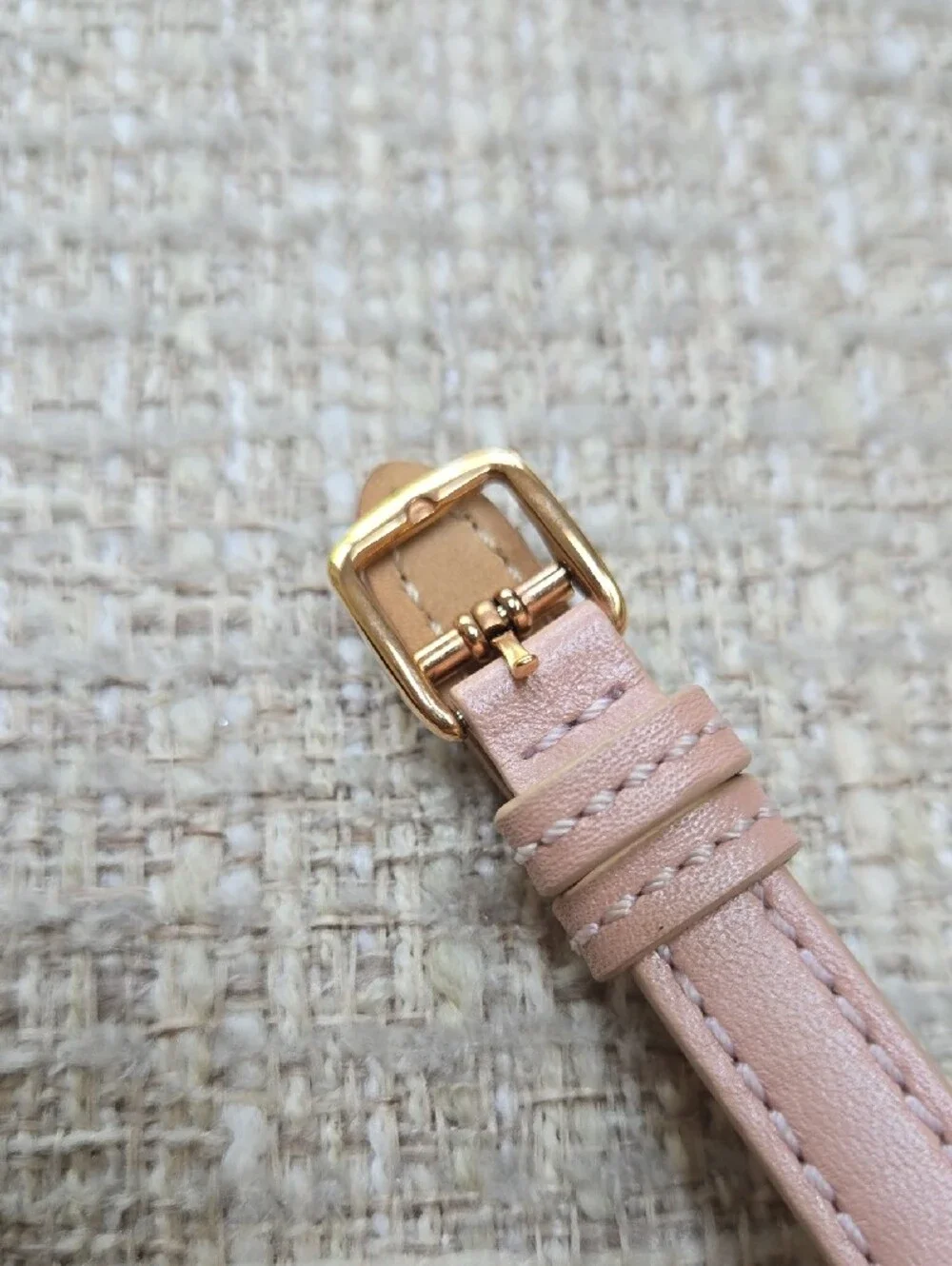 Coach Women's Pink Leather Strap w Rose Gold Metals Round Watch